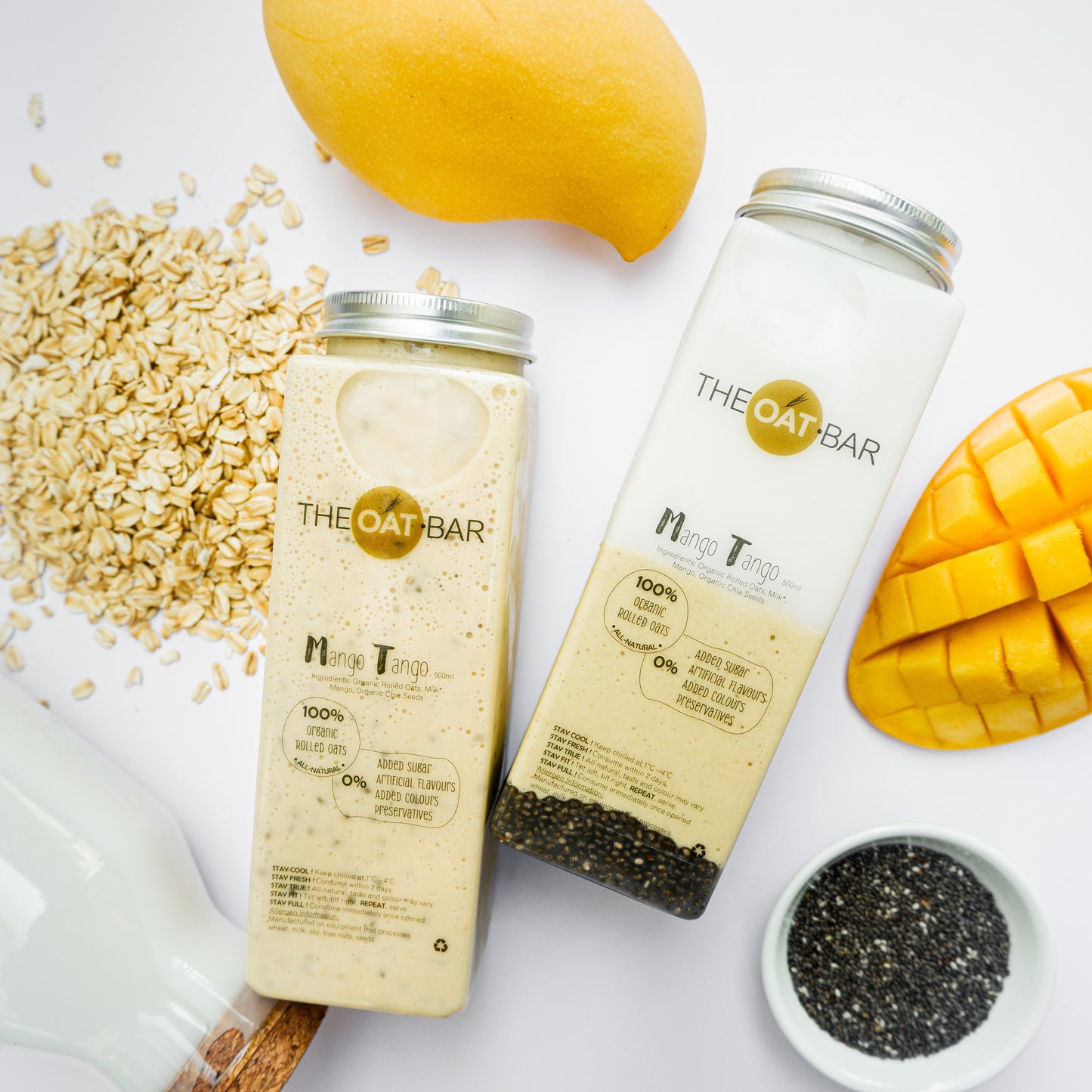 Mango Tango by THEOAT.BAR made of 100% Organic Rolled Oats, All-Natural Ingredients, 0% Junk