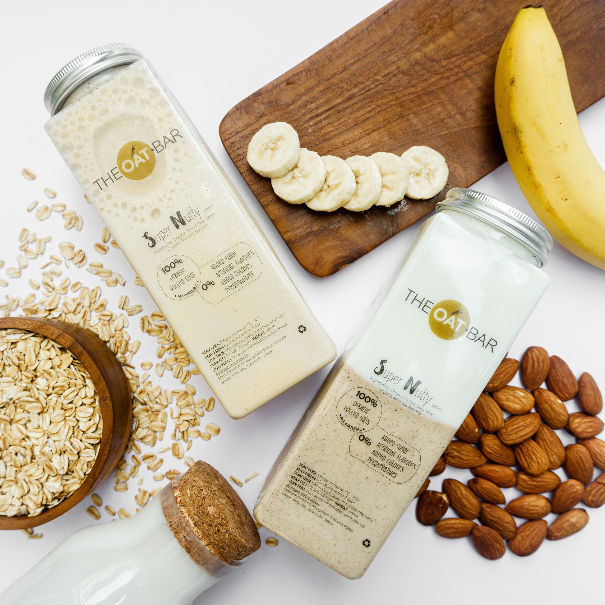 Super Nutty by THEOAT.BAR made of 100% Organic Rolled Oats, All-Natural Ingredients, 0% Junk