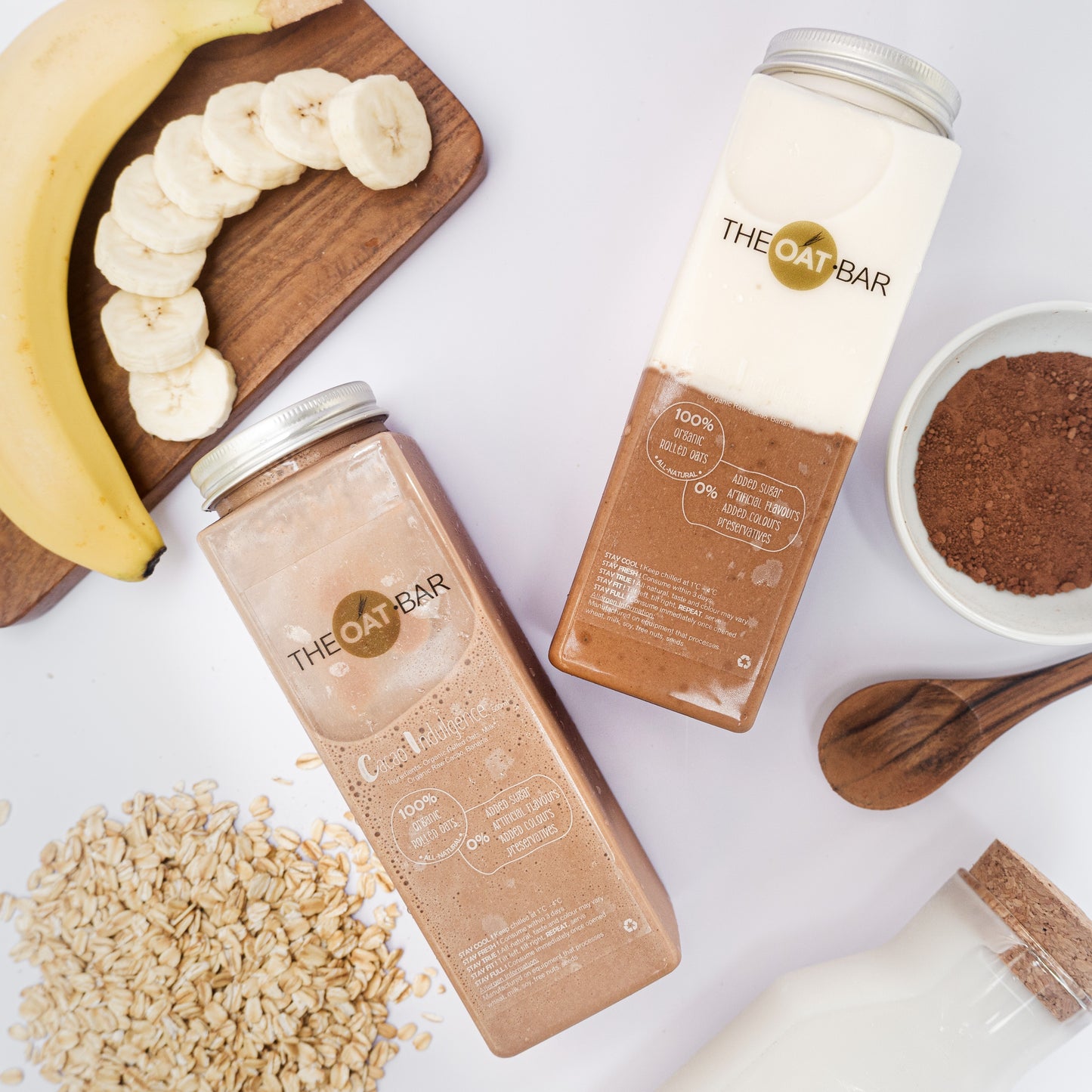 Cacao Indulgence by THEOAT.BAR made of 100% Organic Rolled Oats, All-Natural Ingredients, 0% Junk