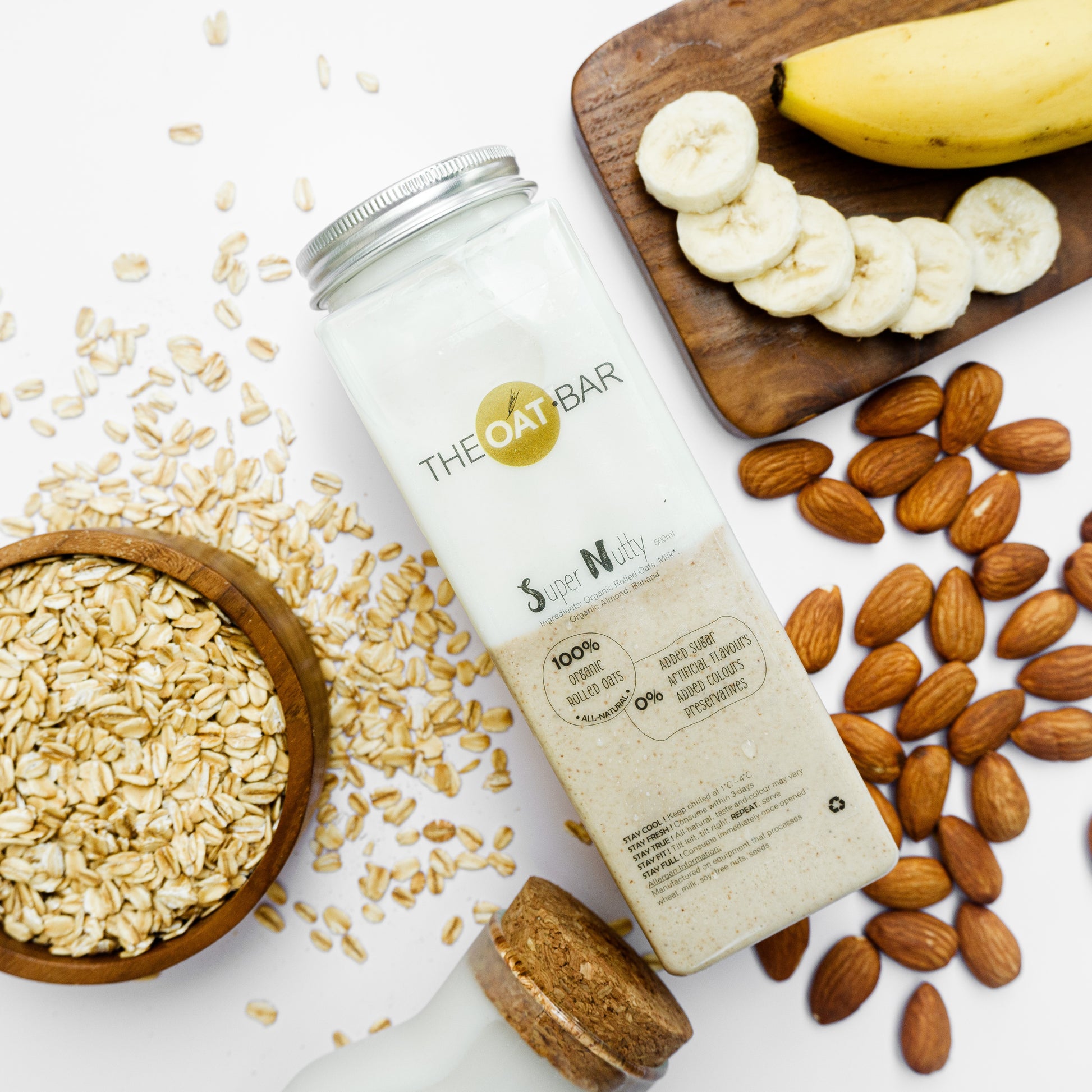 Super Nutty by THEOAT.BAR made of 100% Organic Rolled Oats, All-Natural Ingredients, 0% Junk