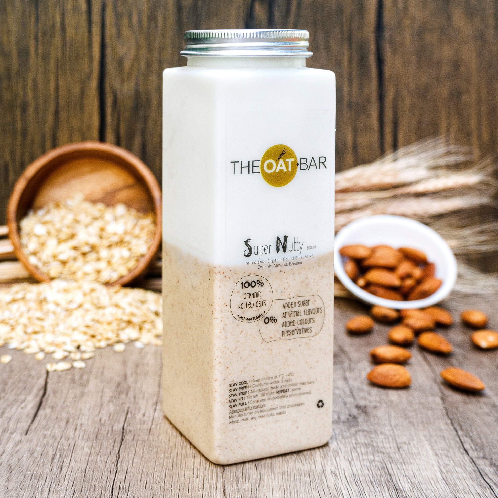 Super Nutty by THEOAT.BAR made of 100% Organic Rolled Oats, All-Natural Ingredients, 0% Junk