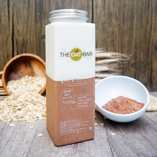 Cacao Indulgence by THEOAT.BAR made of 100% Organic Rolled Oats, All-Natural Ingredients, 0% Junk
